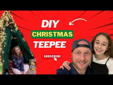 DIY Christmas Tree Teepee - How To Make a Teepee Christmas Tree