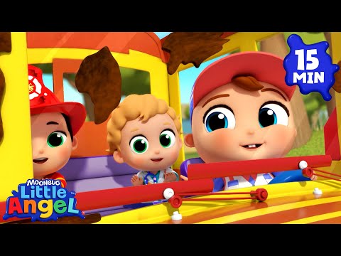 Yellow Yellow Bus 🚌  | Little Angel And Friends Kid Songs