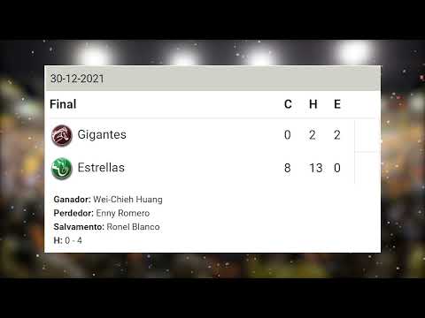 Resultados Beisbol invernal RD 30/12/2021