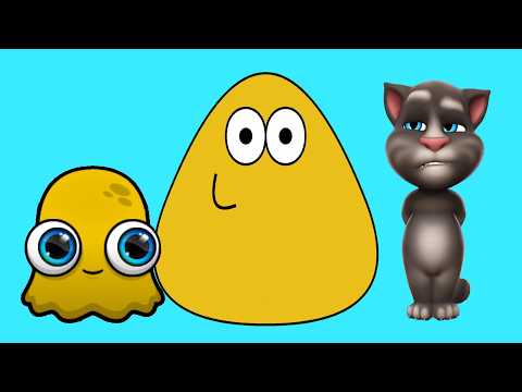 POU y sus amigos - Pou vs Moy 7 vs el gato Tom. El gato Tom y sus amigos.