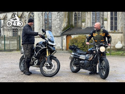 Easy 5 day French on / off road trip on 2 very different Triumphs