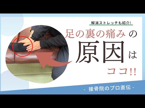 【足裏の痛み〜足底筋膜炎〜】足を着くと足の裏が痛い。走ったり、踏ん張ったりすると足の裏が痛くてたまらない。そんな方へのストレッチ！｜接骨院のプロが教えるお家セルフケア｜テラピスト接骨院