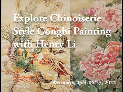 Dyker Presents: Explore Chinoiserie Style Gongbi Painting with Henry Li 3/8 Peonies