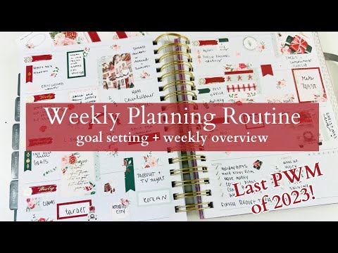 Weekly Planning Routine | Last Plan With Me of 2023! | Stickers in a Horizontal Planner | PLANMAS