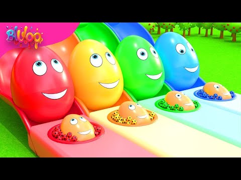 Surprise Eggs Kids Song | Colorful Eggs | BluLoo Nursery Rhymes & Kids Songs