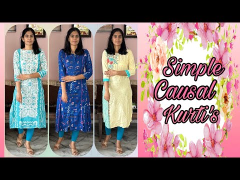 Random casual wear simple kurtis for women|Rangriti Kurtis for women|Amazon haul|Ramya