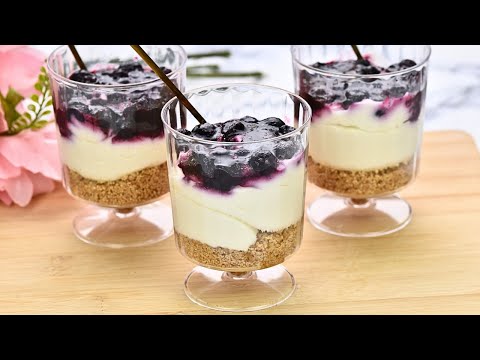 No-Bake Blueberry Cheesecake Cups (A must try recipe)