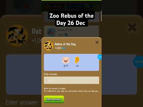 Zoo Rebus of the Day code | zoo Rebus of the Day 26 Dec | zoo Rebus of the Day today  #zooairdrop