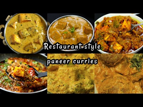 DELICIOUS 6 HOTEL STYLE PANNER GRAVIES 😋😋 Tasty Curry for Chapathi / Roti || Dinner recipes