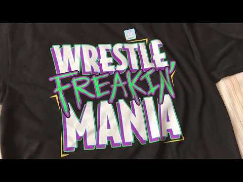 WRESTLE FREAKIN MANIA Shirt Unboxing and WWE Shirt Collection (VERY SMALL) (EARLY 2018)