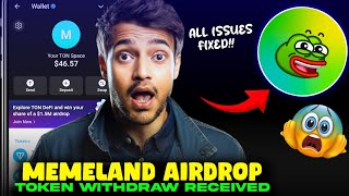 Memeland AirDrop Token CLAIM | Memeland Token Received | Memeland Airdrop Withdrawal | $Memes Token