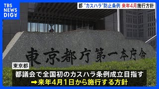 東京都「カスハラ」防止条例　来年4月施行方針　今月開会の都議会に条例案を提出　制定されれば全国初｜TBS NEWS DIG