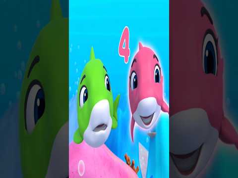 Five Little Sharks #shorts #nurseryrhymes #kidssongs #babybob #learningvideos #youtubekids