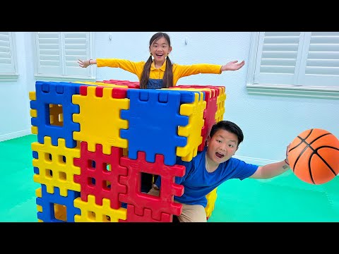 Alex and Charlotte Play Hard and Study Harder with Toy Blocks and More