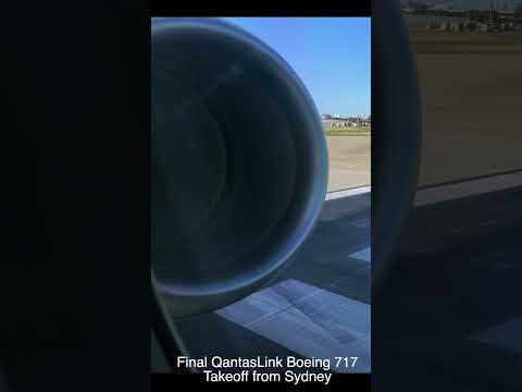 Final QantasLink Boeing 717 takeoff from Sydney :( #aviation  #airplane #planes