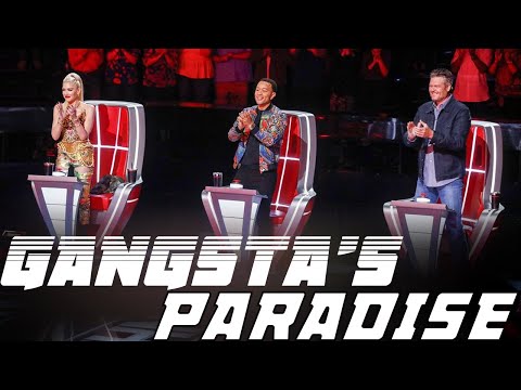 GANGSTA'S PARADISE COVER ON THE VOICE | TOP 5 AUDITIONS