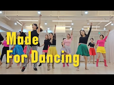 Made For Dancing Line Dance Practice 🕺l Phrased Intermediate l 메이드 포 댄싱 라인댄스 l Linedancequeen