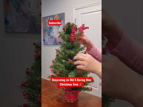 Ep13 DECORATING AN OLD & BORING MINI XMAS TREE 🎄 #shorts #shortsvideo #shortsyoutube #dollartree