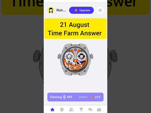 Time Farm Oracle Answer 21 August #timefarm #dailycode #shorts