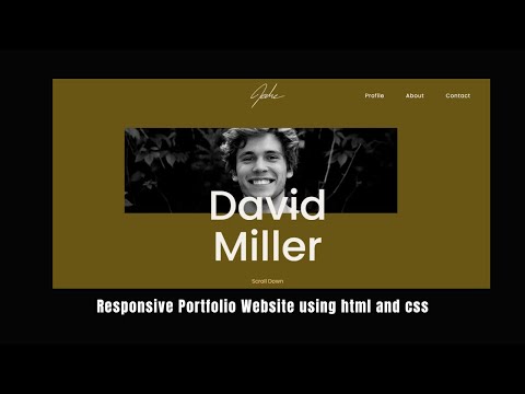 Build A Responsive Portfolio Website Using HTML & CSS