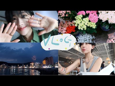 화목금퇼LOG💐미니미 하우스, 칠성 꽃시장🌹(셀프손질), 당일치기 부산🌊, 이케아, 최애 피자집🍕