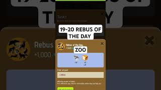 Rebus Of the day Zoo | Zoo airdrop 🔥🔥#zooairdrop #airdrop