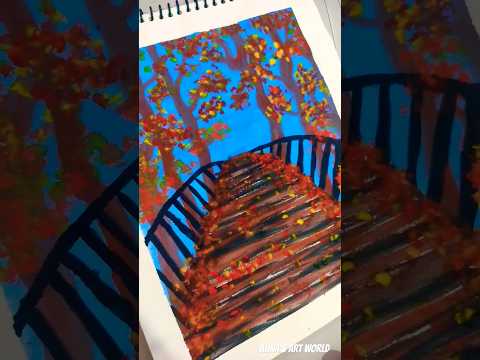 Easy & simple scenery painting #shorts #ytshorts #painting #youtubeshorts