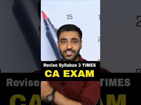 CA Exam study schedule study strategy to clear the exam #caexams #icai #icaistudents