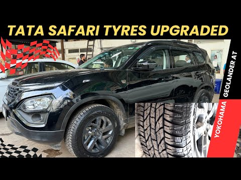 Tata Safari Modified Off Road Tyres | YOKOHAMA Geolander AT Tyre 255/60 R18 | #tatasafari #yokohama