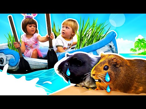 Kids' Amusement Park Fun | Kids Activities at the Park & Feeding Guinea Pigs