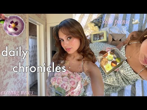 Daily chronicles🧺solo picnic date, garden update, new wallpaper, summer haul