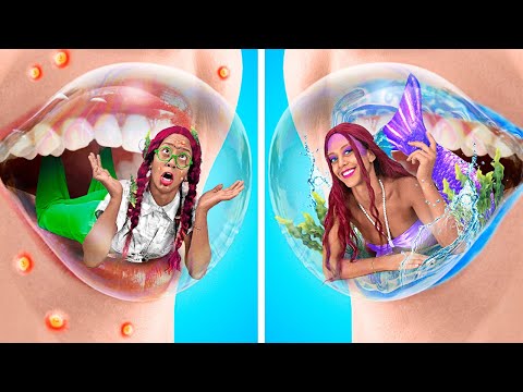 Nerd Became a Little Mermaid! 🧜‍♀️ Makeover Adventure with La La Life Emoji