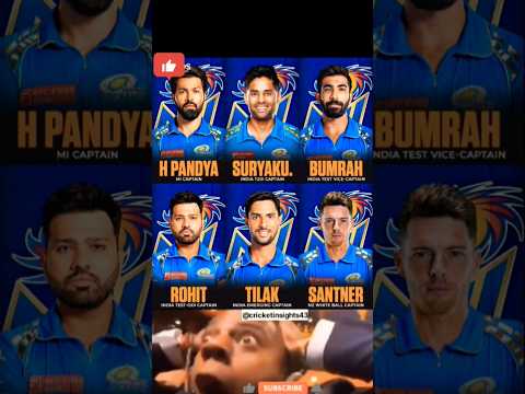 Mumbai Indians Captains Team |#ipl2025 #cricket #shorts #mumbaiindians #rcb #csk #kkr #srh #lsg #gt