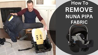 How to REMOVE Nuna Pipa Car Seat Fabric | Wash the Nuna Pipa car seat cover and tips for removal