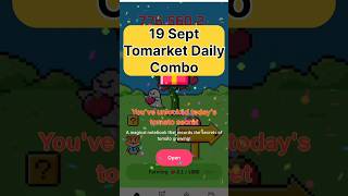 Tomarket Airdrop Daily Combo Today 19 September #tomarketdailycombo #tomarketcode #tomarketairdrop