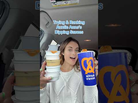 Trying & Ranking Auntie Anne’s Dipping Sauces 🥨💙🩵