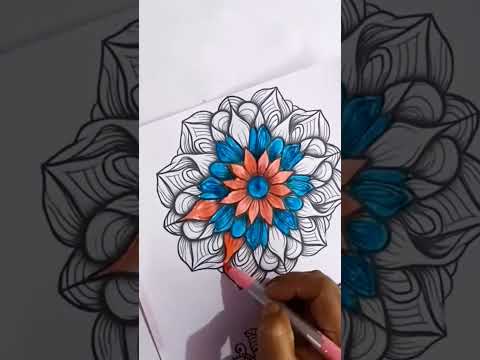 mandala art coloring... #mandalaart #mandalarts #coloring #shortsfeed #youtubeshorts #shortvideo