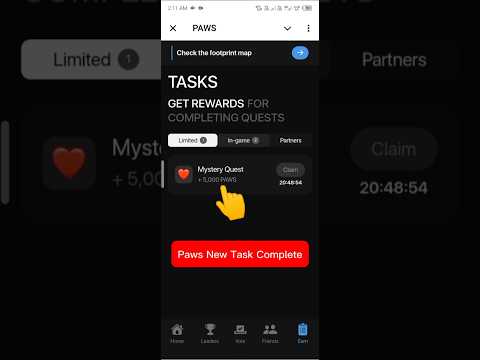 Paws New Task Complete Claim 5000 Pawst#pawsuptate#pawsnewtaskcomplete#pawsairdrop #pawsnewupdate