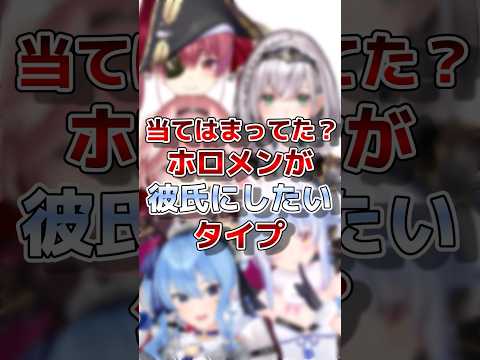 【ホロライブ】ホロメンが彼氏にしたいタイプ#ホロライブ#切り抜き