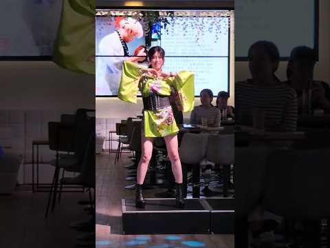 Cute Japanese Girl Dancing -  Dotonbori District Osaka Japan