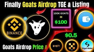 DECEMBER💰GOATS AIRDROP ELIGIBILITY CRITERIA AND CHECKLIST