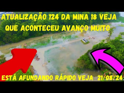 Atualização 124 da mina 18 da BRASKEM no Mutange | Maceió | Alagoas Brasil | visto de cima em 4K