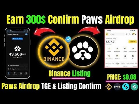 Paw's airdrop to do list update - End of mining, listing Blockchain, listing date, stars liquidity