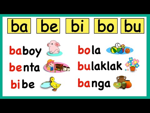 Tagalog Pagbasa || Pantig na BA BE BI BO BU