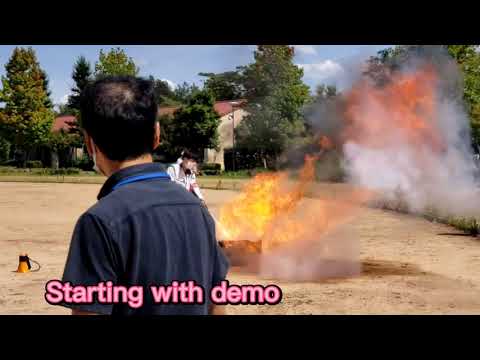 How to put out a fire with a fire extinguisher for students and teacher