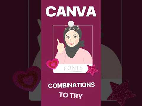 Cute Canva fonts combination!#canvatipsandtricks #fonts #canvaforbeginners