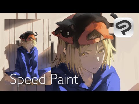 【SpeedPaint】研磨の厚塗りイラストメイキング【ハイキュー】