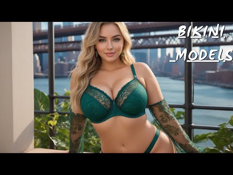 [4K] AI ART Lookbook Model Al Art video | Hotel Brooklyn Bridge Rooftop Garden