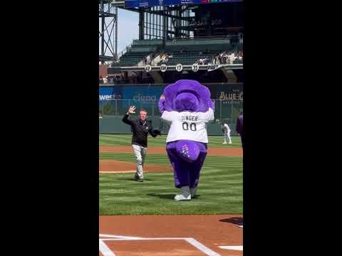 Throwing Out the First Pitch for the Rockies!!