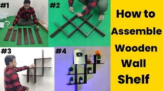 How to Assemble Wooden Wall Shelf | how to install wooden wall shelf | wooden wall shelf review